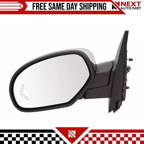 Mirror Power Folding Heated Memory Puddle Signal Left Side For 2007-13 GMC Chevy