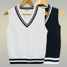 Men Vest Waistcoat Gilet Knitted Sleeveless Tank Top Sweater Jumper Warm V Neck