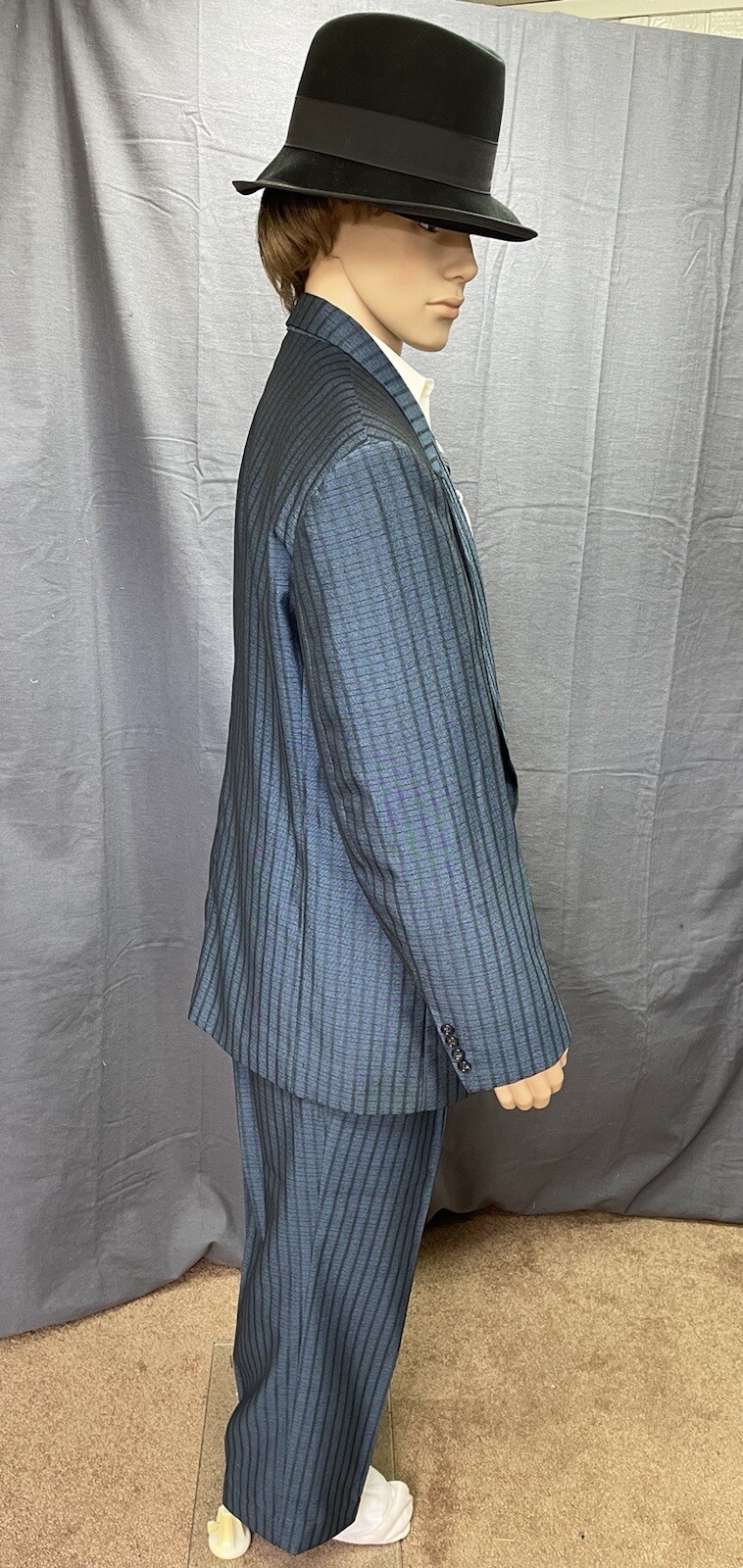 Steel blue - 4 Double Breasted Gangster suit - ex… - image 4