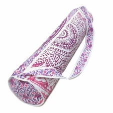 4 Pc Set Indian Multi Print  Beach Yoga Bag Indian Gym Mat Carrier Cotton Bags