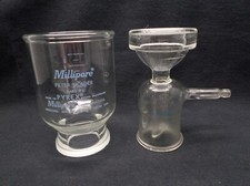 Millipore 300mL Glass Funnel and 47mm Tubulated Base for Microfiltration Chips