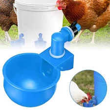Automatic Chicken Water Cup Waterer Poultry Drinker Feeder Drinking Bowl Kit JQ