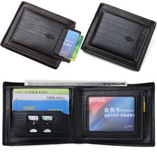 Mens Short Wallet Folding Multi-Card Holder Minimalist Bifold Slim Clutch Purse