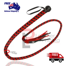 Natural Cow Hide Leather 4 Feet 08 Plaits Bull Whip Indiana Jones Style whip