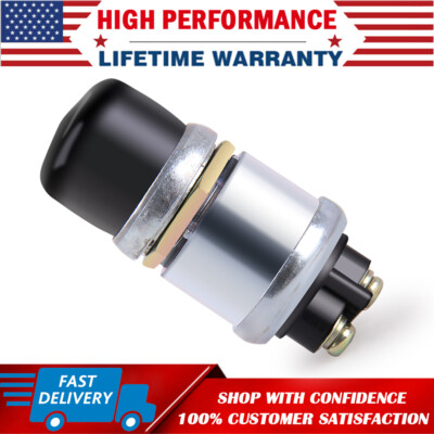 50A SPST-NO Momentary Push Button Starter (Ignition) Switch with Weather Boot