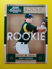 DUSTY COLEMAN - RC ROOKIE #22 OAKLAND ATHLETICS - 2008 PLAYOFF CONTENDERS MLB
