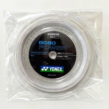 YONEX Badminton Strings BG80 Power (0.68mm) BG80P1 White Roll 100m New Japan