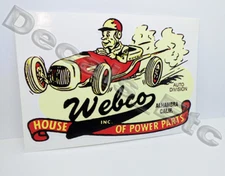 Webco Speed Shop Vintage Style Vinyl DECAL, Car STICKER, rat rod, hot rod racing