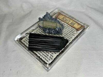 Noah's Ark, Gopher Wood Piece, Solid Resin, Display Plaque, Signed