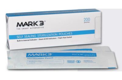 MARK3 5-1/4'' x 11'' Self-Sealing Sterilization Pouch, 200/Box