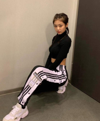adidas Originals adicolor adibreak side logo track pants in black--Blackpink
