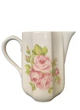Treasures by Rachel Ashwell Cabbage Rose Porcelain Pitcher Shabby Chic