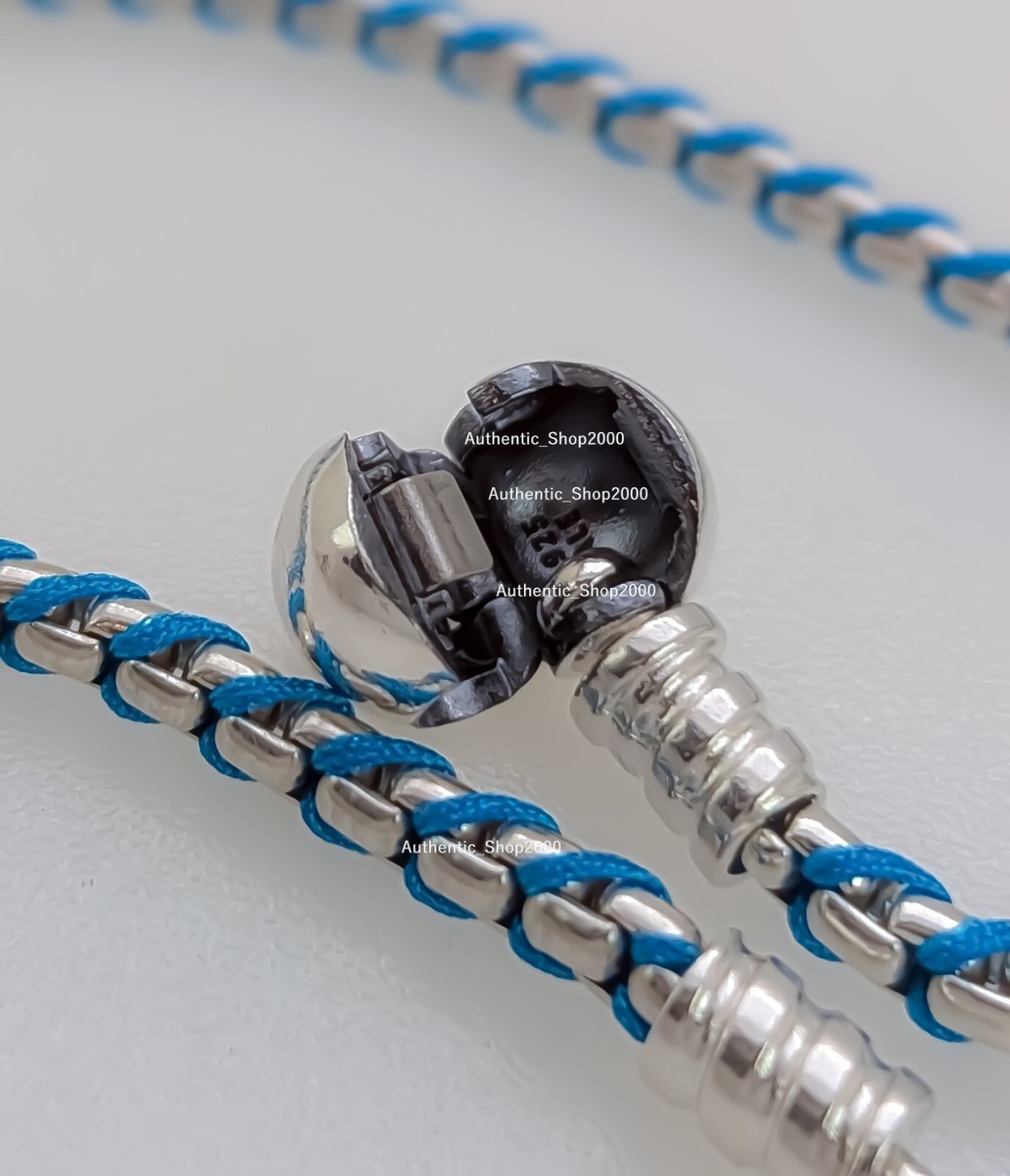 NEW 100% Authentic PANDORA 925 Blue Cord Snake Chain Charm
