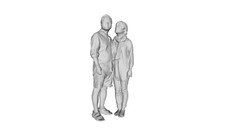 Printle Couple 018 In Love Couple Figurine Peinte Résine Pour Dioramas