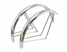 Bike 26 Classic Adjustable Middleweight Fender Set Chrome.