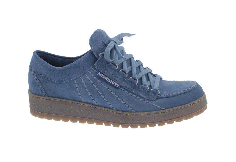 Mephisto Arc-en-Ciel Halbschuh 9804, Denim, Daim, Doux Air