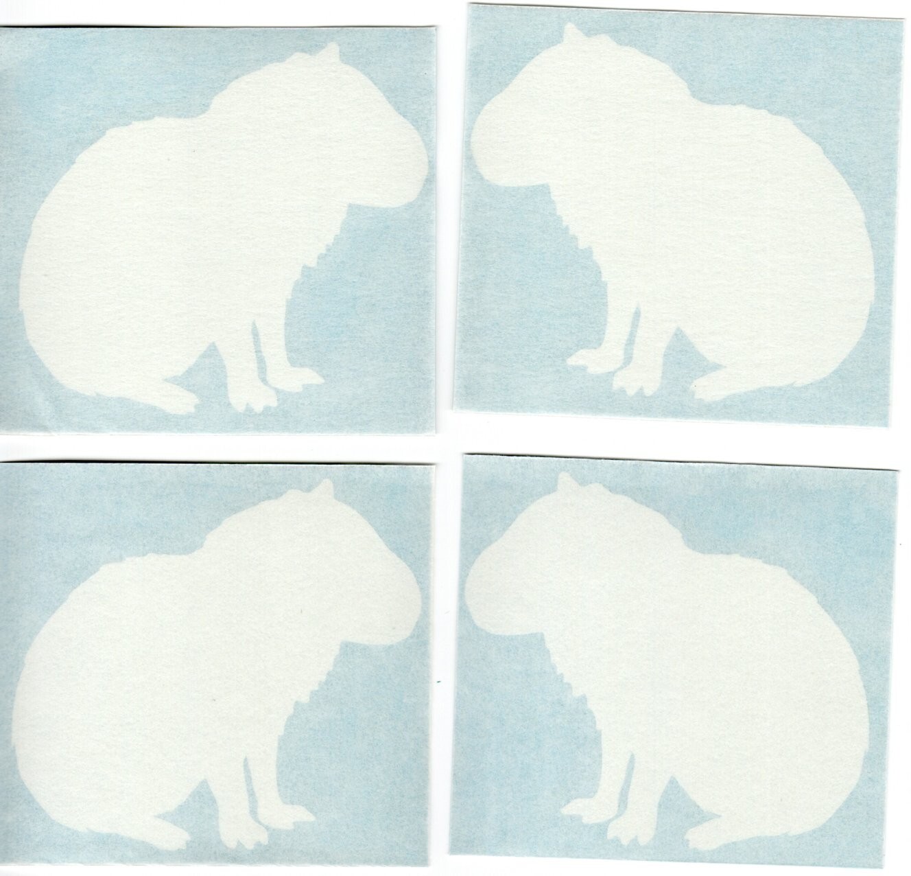 Lot of 4 - 3 inch Capybara Roden South America Vinyl Decal Window ...