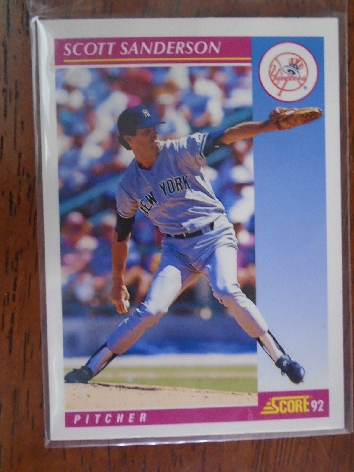 SCOTT SANDERSON NEW YORK YANKEES 1992 SCORE BASEBALL CARD #211