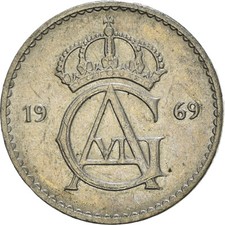 #935412 M&uuml;nze, Schweden, 10 &Ouml;re, 1969