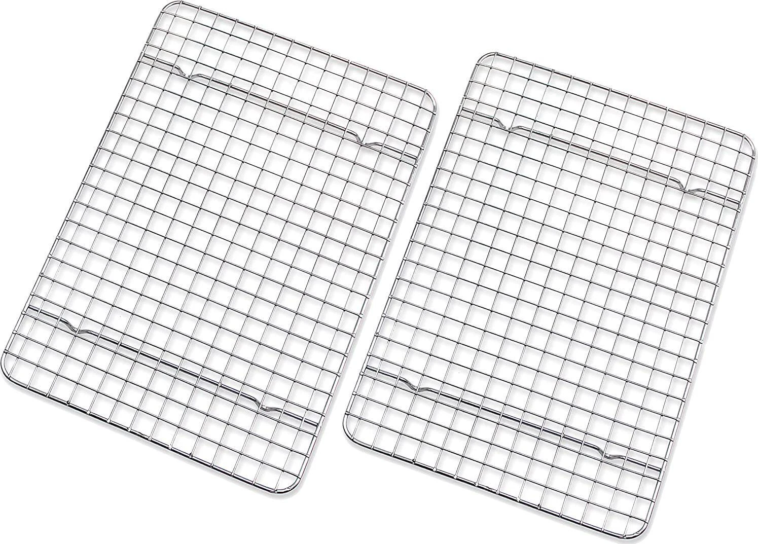 Cooling Rack Set of 2 Stainless Steel Oven Safe Grid Wire Racks Cooking Baking