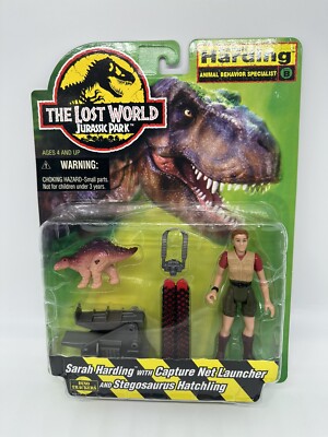 Jurassic Park Sarah Harding With Capture Net Launcher And Stegosaurus  Hatching