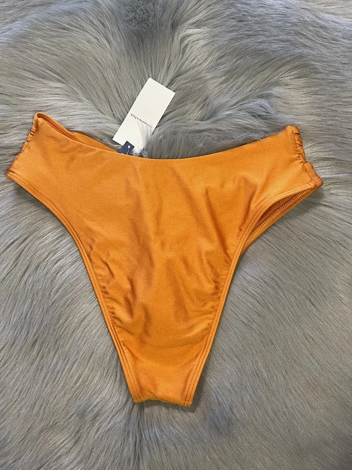 Nuevo con etiquetas Pantalones de natación descarados Abercrombie & Fitch naranja talla pequeña cintura alta Foto 3 de 4