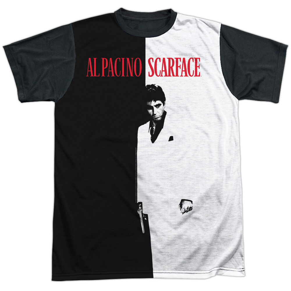 Scarface Movie Big Print Black Back Adult Halloween Costume T-Shirt Sizes S-3XL  