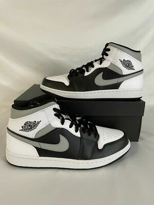 Nike Air Jordan 1 Retro Mid OG 554724-073 White Shadow Black Gray Size 12  High 194498267905 | eBay