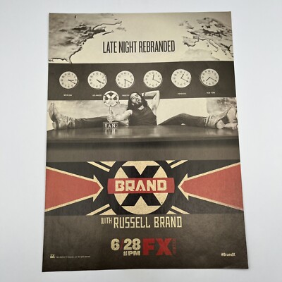 Brand X TV Show 2012 Promo Print Ad 8"x11" Russell Brand AD ONLY Prop ...