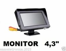 MINI MONITOR LCD LED A COLORI 4,3" PER AUTO, CAMPER, SUV, CAMION, ROULOTTE ECC..