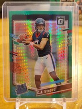 CJ C.J. STROUD 2023 DONRUSS OPTIC GREEN HYPER PRIZM RC ROOKIE #244 TEXANS OSU (*