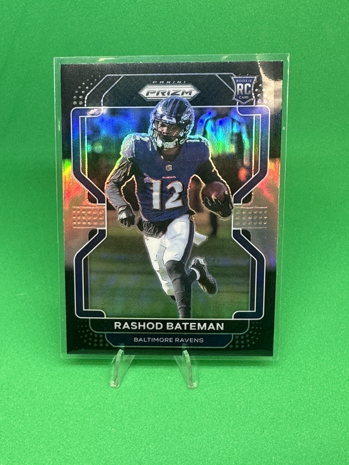 Rashod Bateman 2021 Panini Chronicles Prizm Black Silver RC Baltimore Ravens