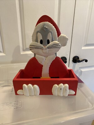 Vintage 1995 Bugs Bunny Tabletop Xmas Decor Time Warner Warner Bros