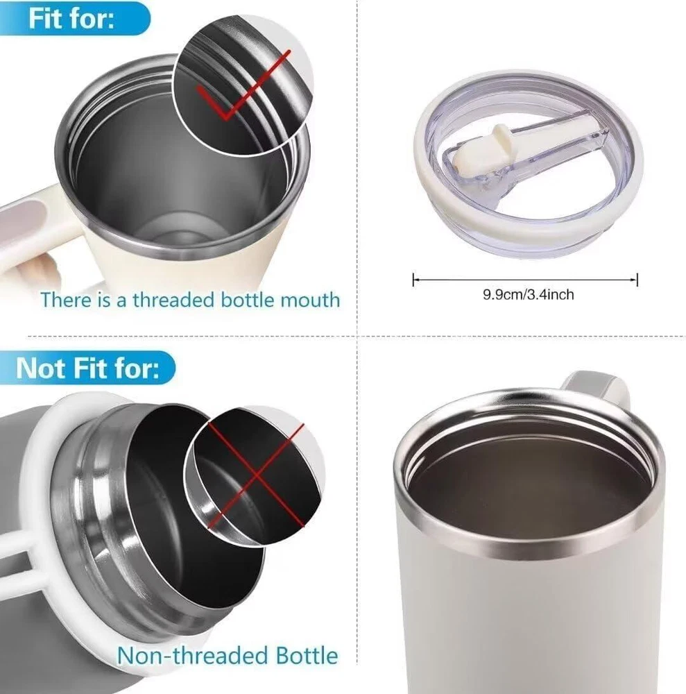 Tumbler Flip Straw Lid for 40oz Stanley Lid Reusable Tumbler Cover Straw Lid Tumbler Flip Straw Lid for 40oz Stanley Lid Reusable Tumbler Cover Straw Lid