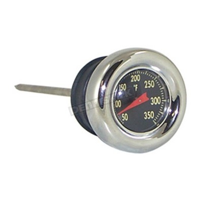 V-Factor Chrome 2 7/8'' Oil Tank Fill Plug w/Temperature Gauge - 88020