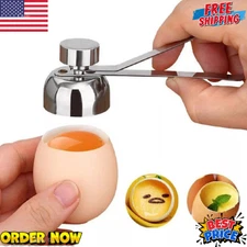 Stainless Steel Egg Topper – Precision Shell Cutter Cracker Tool for Boiled Eggs