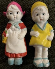 VINTAGE Lot Of 2 Frozen Charlotte PENNY DOLLS Bisque MADE IN JAPAN