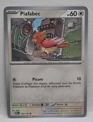 CARTE POKEMON PIAFABEC 102/132 MEGA EVOLUTION ME01 FR