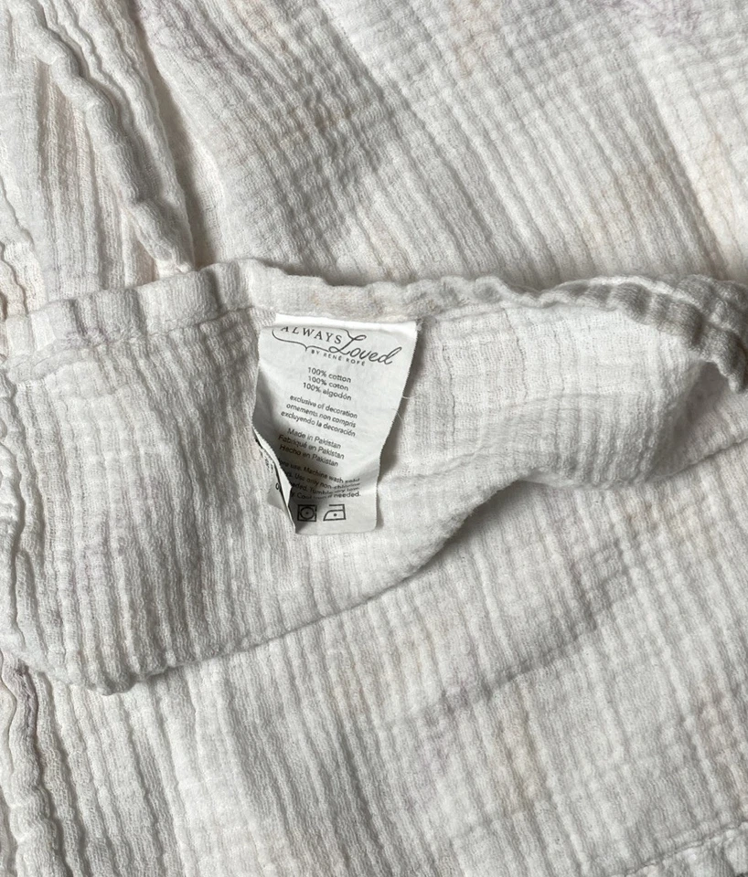 Manta de muselina para bebé Rene Rofe plumas algodón envoltura suave seguridad Lovey 36x40" Foto 3 de 4