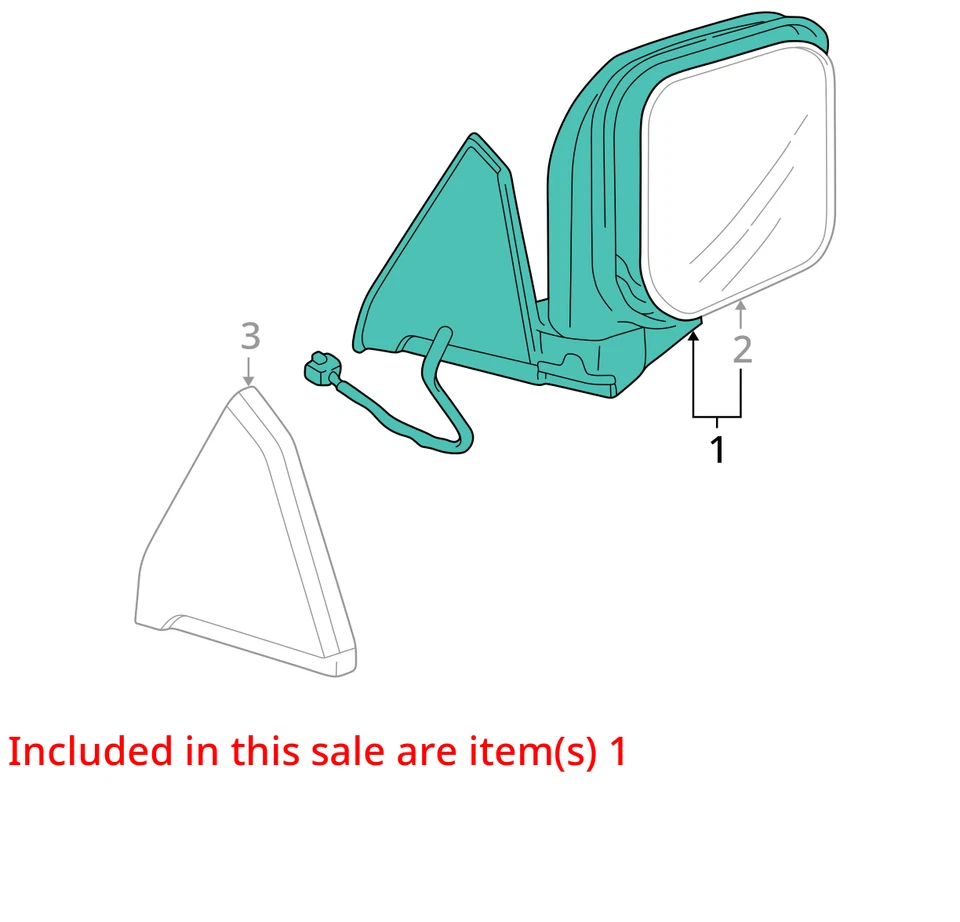 2001-2006 Mitsubishi Montero Passenger Right Side View Power Door Mirror HQ6WO - Image 3 of 4