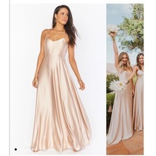 Show Me Your Mumu Faith Maxi Dress Champagne Satin Bridesmaid XL Rare