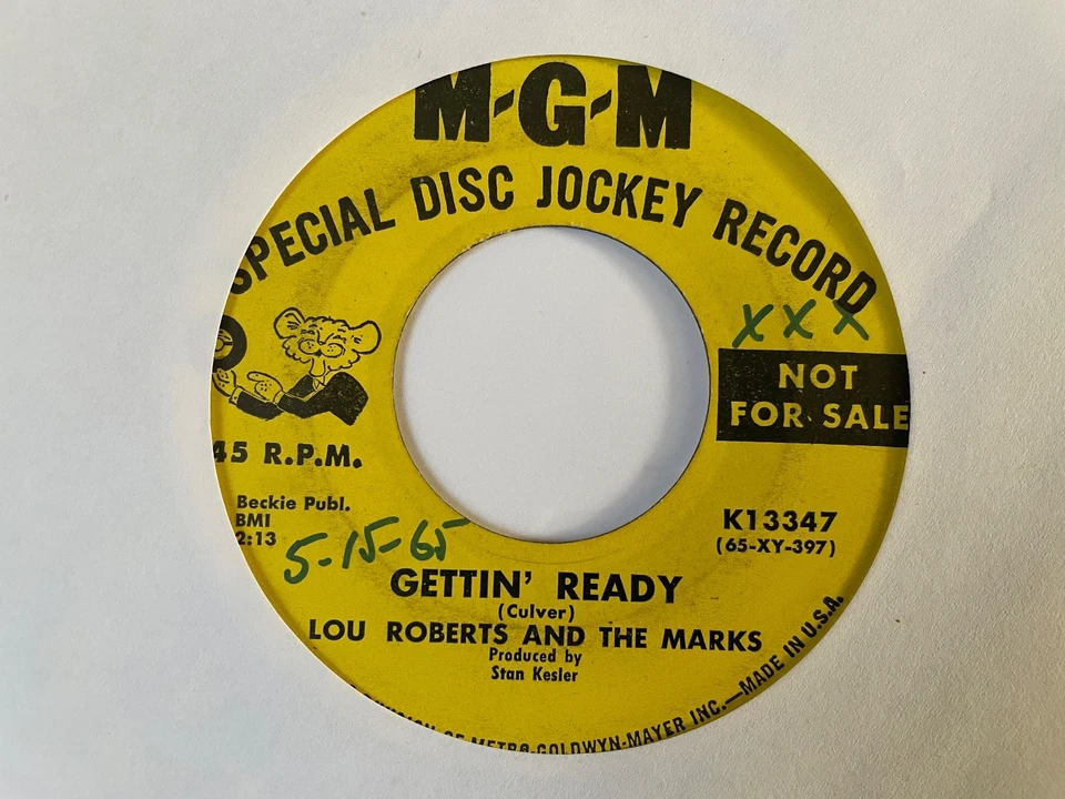 Lou Roberts and The Marks: 1965 US MGM Promo 45: 'You Fooled Me' - N Soul _VG - Image 2 of 2