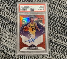 Austin Reaves 2021 Chronicles Phoenix #PRA-AST Red AUTO RC PSA 10 GEM MT LAKERS