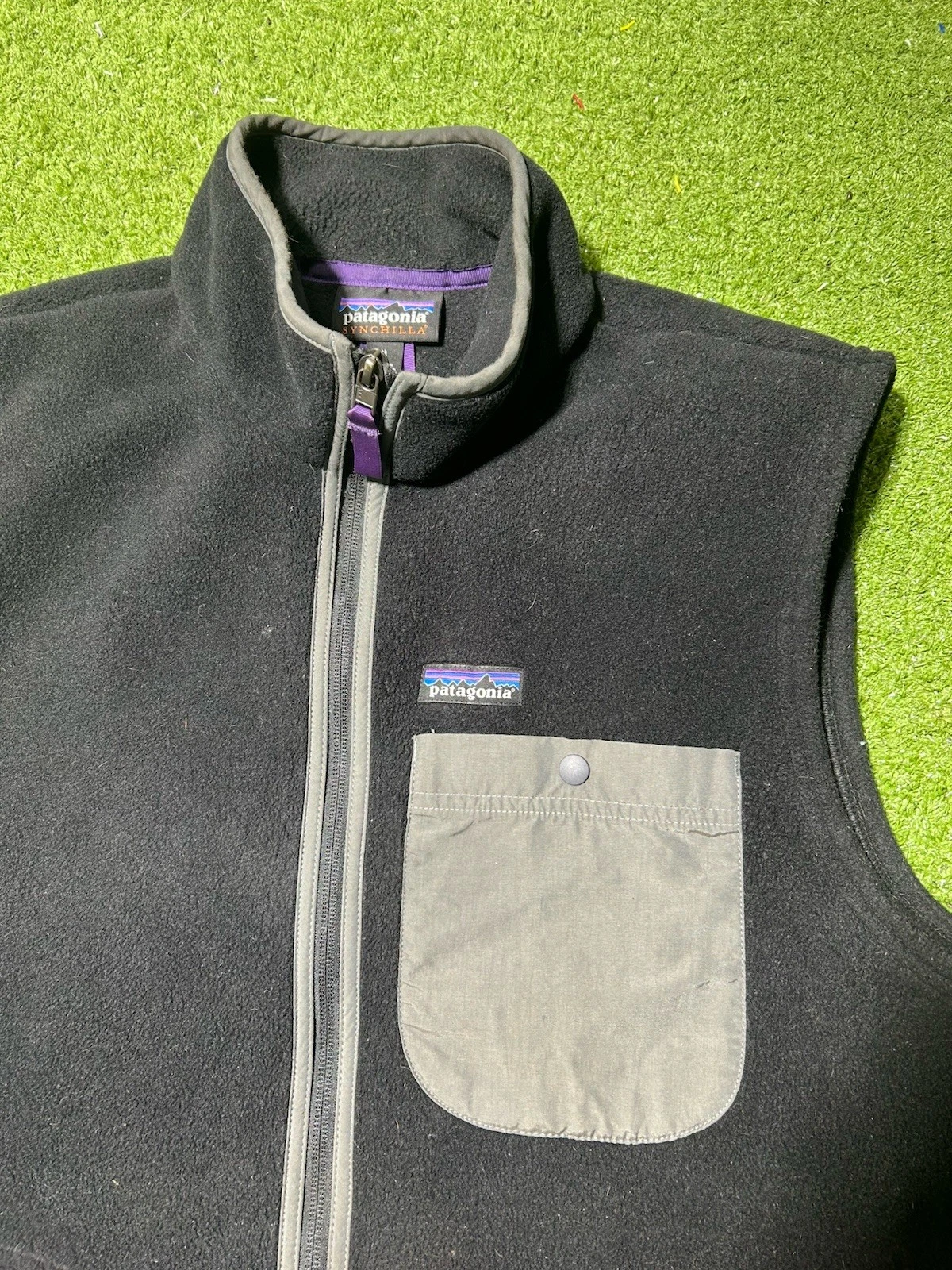patagonia synchilla fleece full zip up pockets jacket