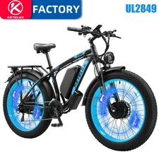 Peak 4000W 48V/23Ah Electric Bicycle Dual Motor 26" Fat Tire E-Bike for Adults