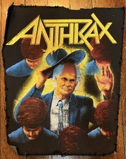 VINTAGE Anthrax Among The Living Backpatch Megadeth Metallica Slayer