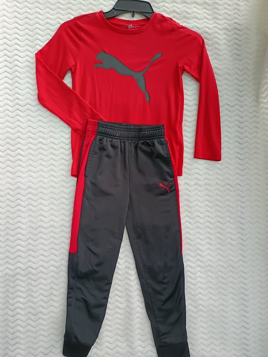 Puma 2 Piece Outfit Boys Size 6 Red Black | eBay