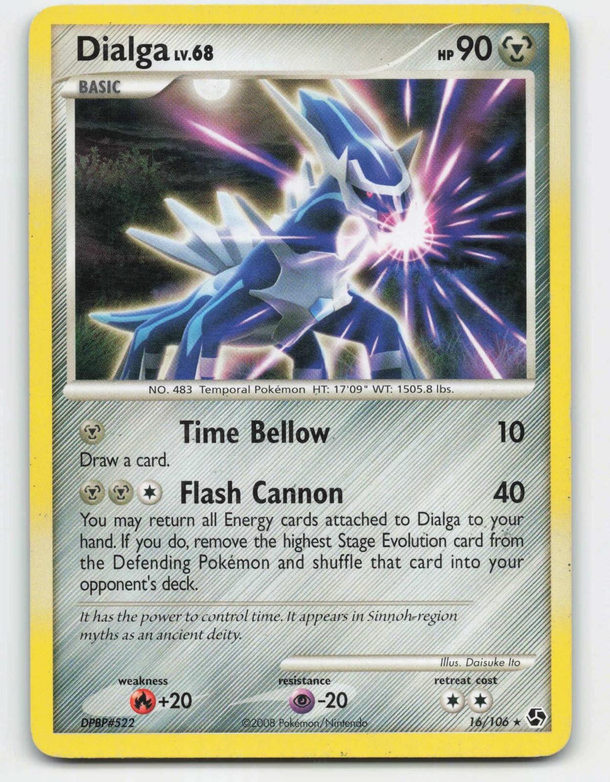 2008 Pokemon, Great Encounters, #16/106 Dialga, Rare