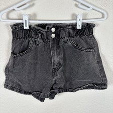 Forever 21 Jean Shorts Black Denim Womens Size 26 Solid Comfort Excellent