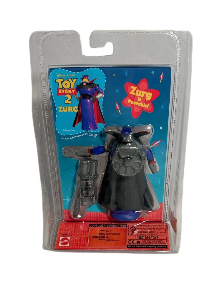 💥 Figura Toy Story 2 Zurg 🪐 Villano Mattel Pixar 2000 💫 De colección NUEVO Disney Foto 2 de 3